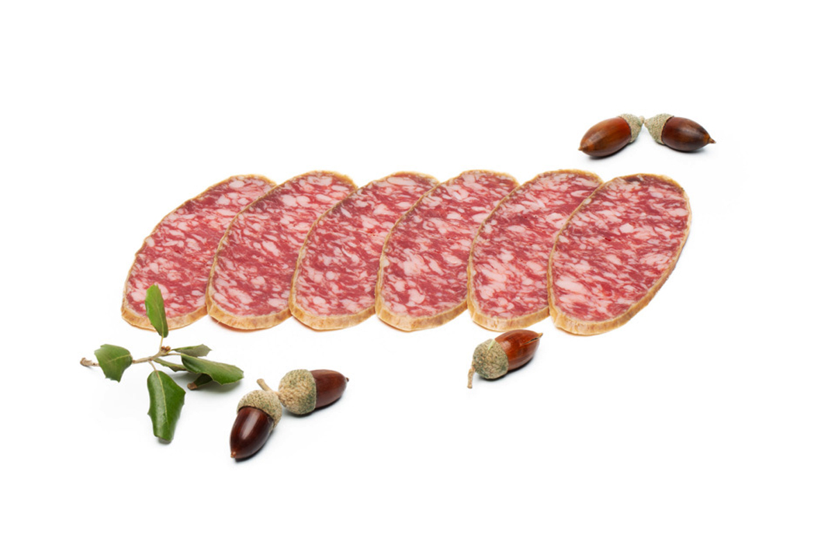 150 GRAMOS. SALCHICHÓN IBÉRICO DE BELLOTA LONCHEADO